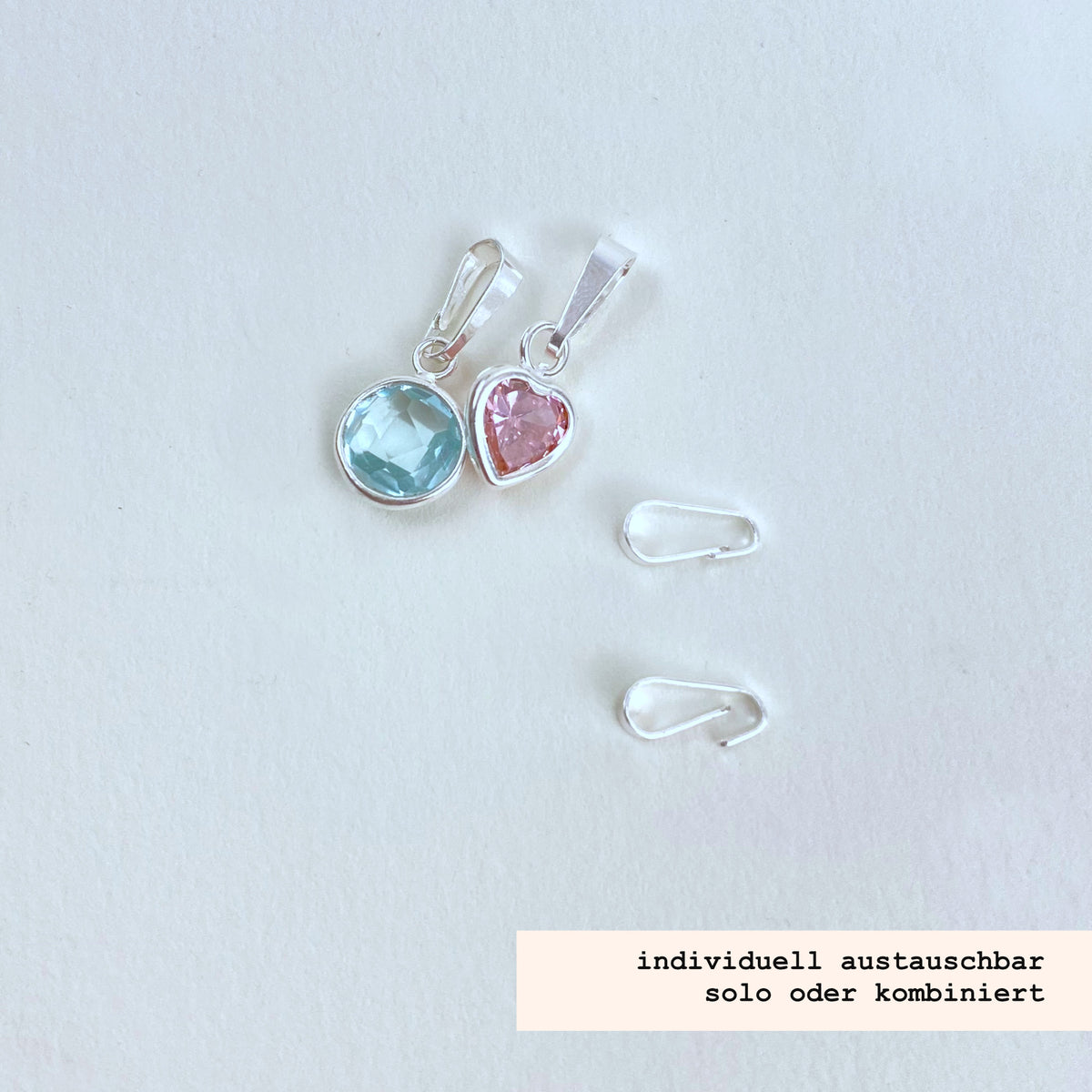 Charms in bunt mit schlaufe zum austauschen