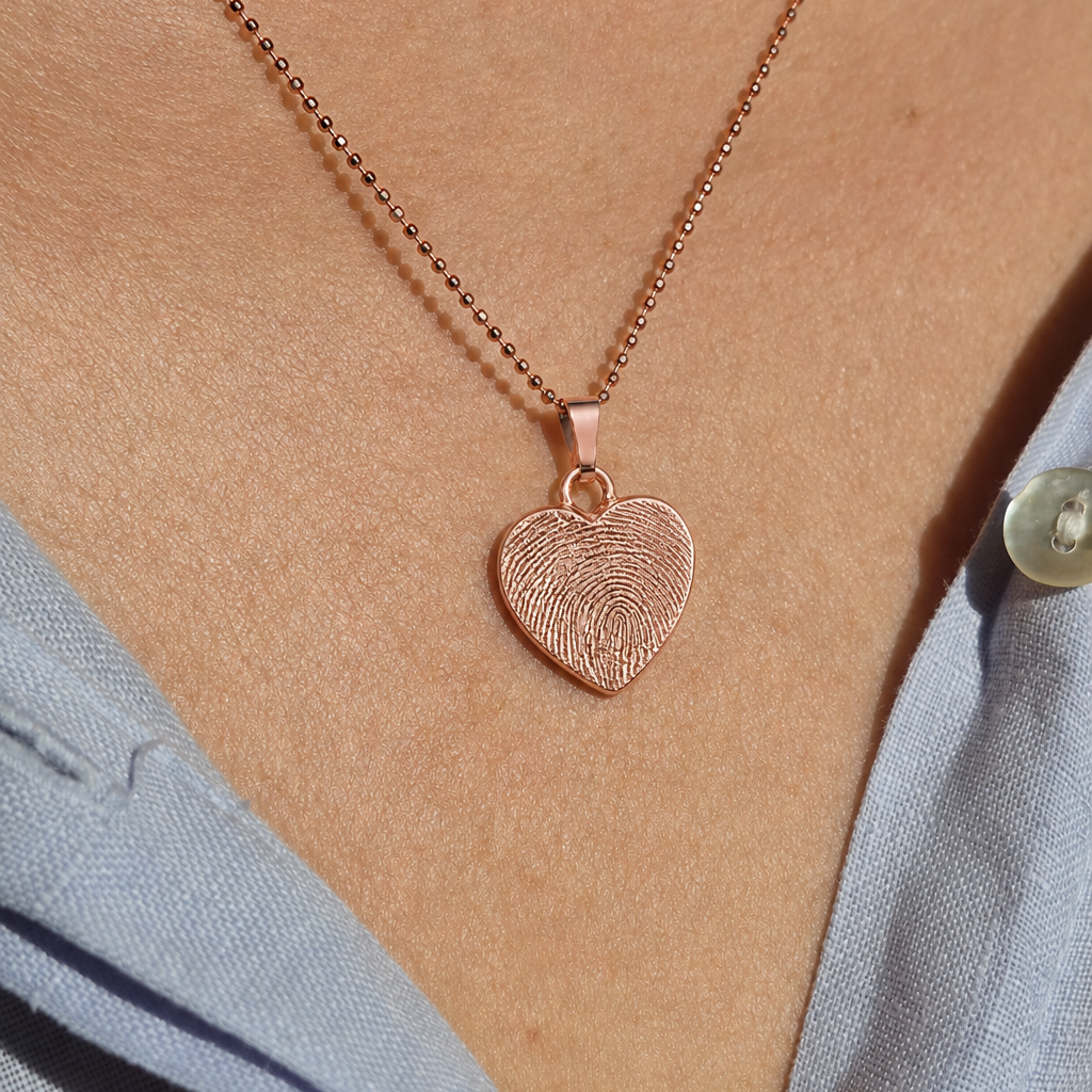 Fingerabdruck rosegold Halskette